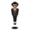 Man in Business Suit Levitating - Medium Light emoji on Apple